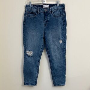 RSQ Blue Distressed Ankle Jeans